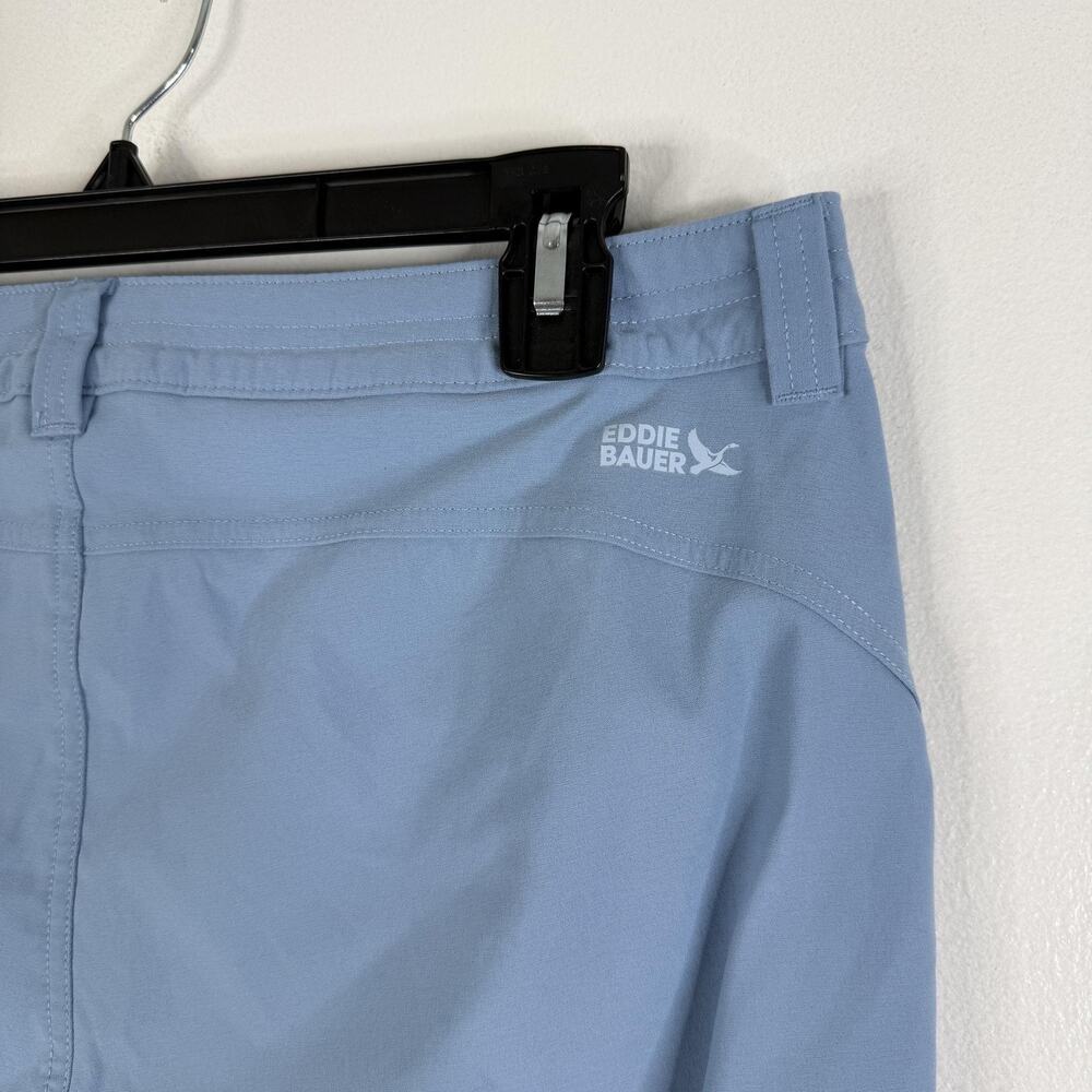 Eddie Bauer Capri Pants 10 Blue Hiking Stretch Water Resistant Outdoor Womens